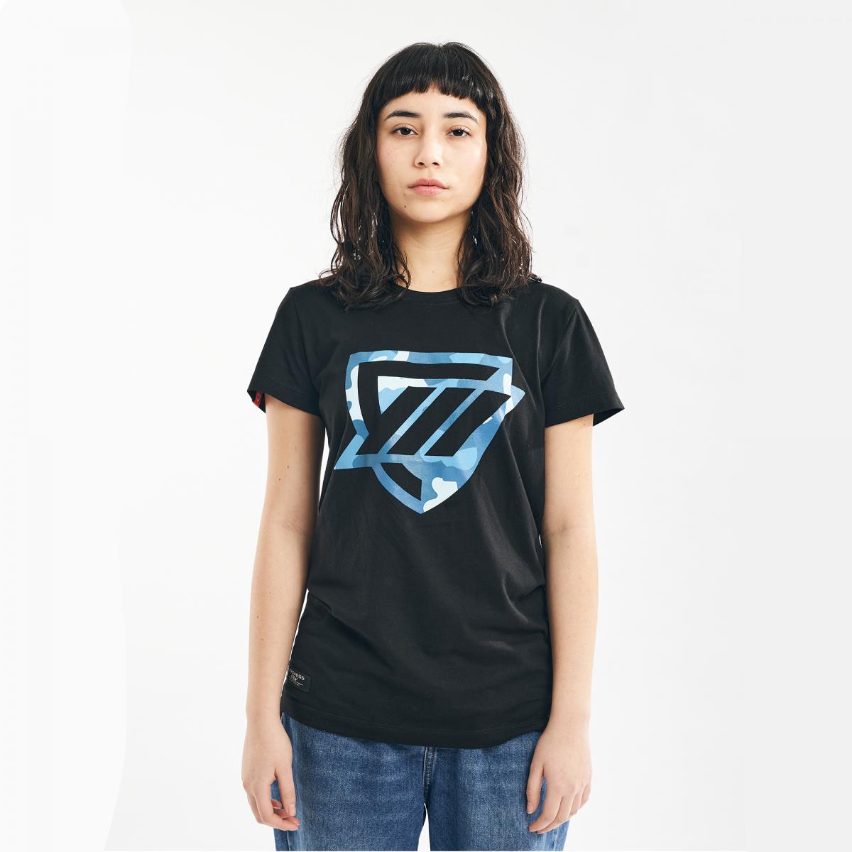 Camo Blue T-shirt Woman